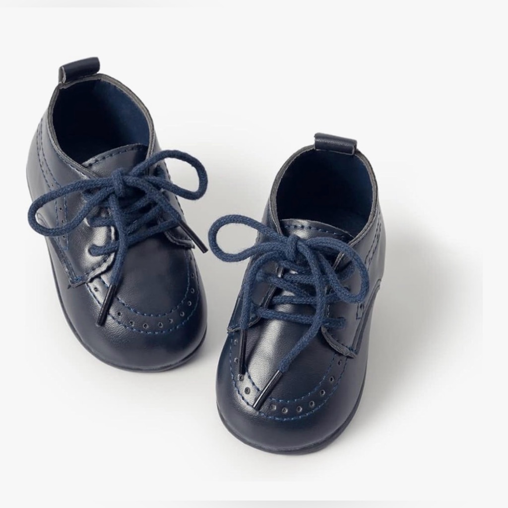 New Vegan Leather Baby Boy Oxford Shoes Loafers Toddler Walking Shoes 18-24m